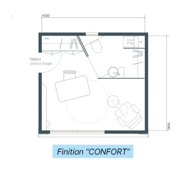 Studio de jardin ORIGAMI « office » 20 m² CONFORT