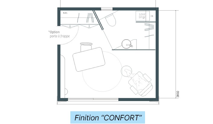 Studio de jardin ORIGAMI version « office » 20 m²