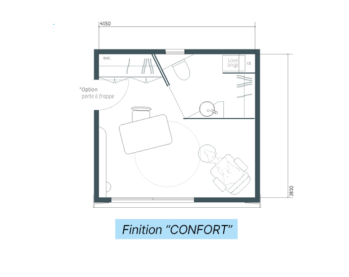 Studio de jardin ORIGAMI « office » 20 m² CONFORT