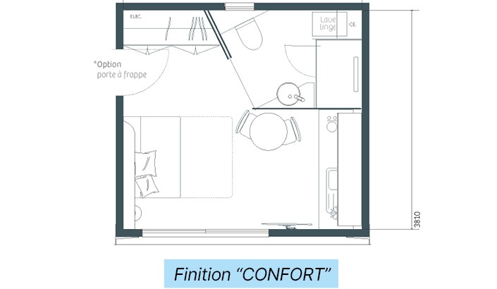 Studio de jardin ORIGAMI "studio" 20 m² CONFORT