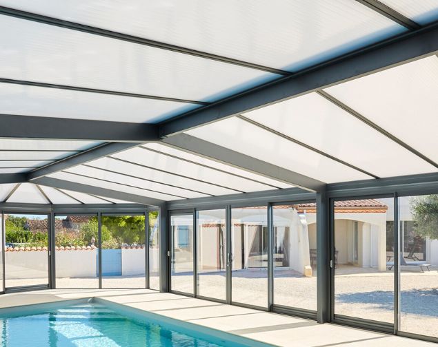 [VERANDA] TOITURE / chevronné en polycarbonate