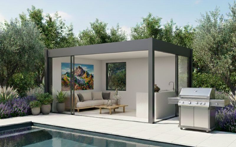 Pool house toit une pente