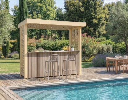 Cuisine d’été avec piscine