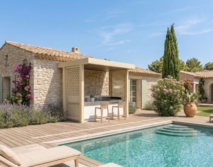 Cuisine d’été extérieure couverte