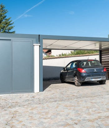 Carport Abri de voiture avec box