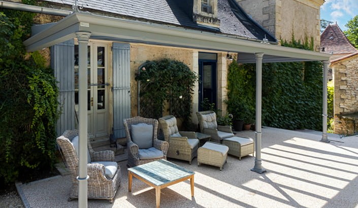 Pergola Luminov avec toiture en verre