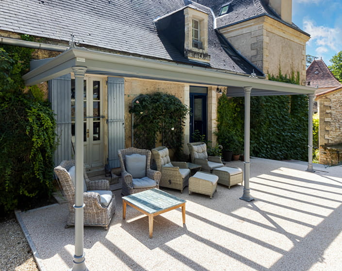 Pergola Luminov avec toiture en verre