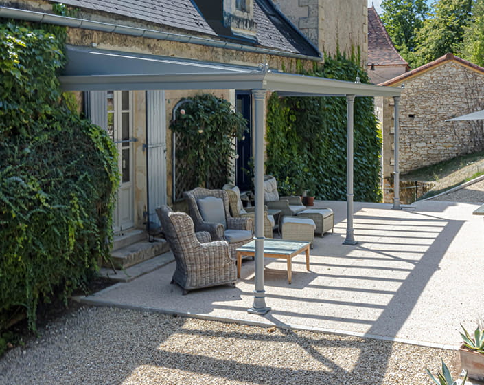 Pergola Luminov avec toiture en verre