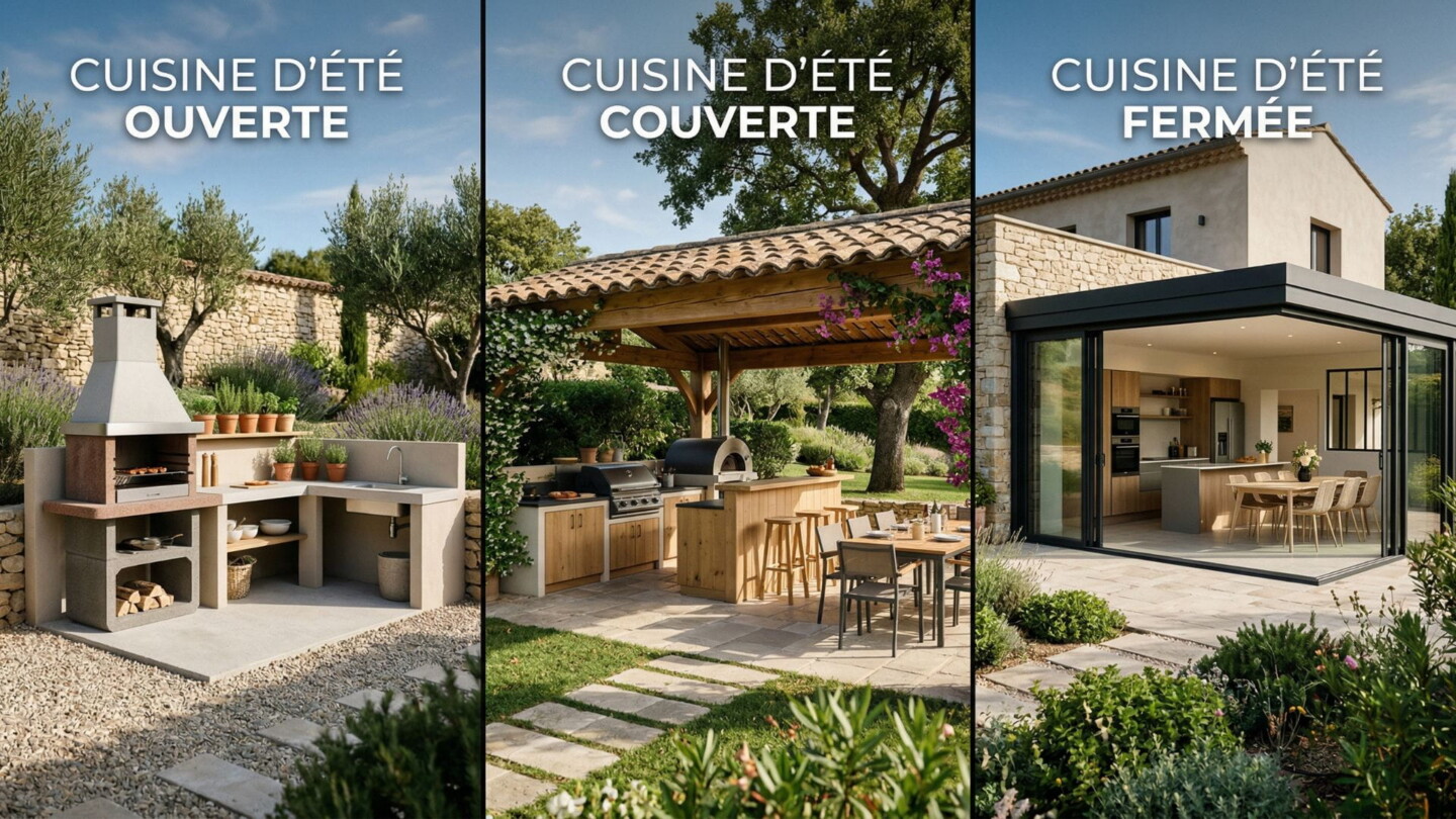 Cuisine d’été ouverte, couverte ou fermée : quelles différences ?
