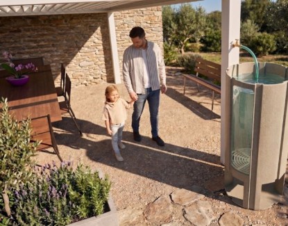 Pergola récupération eau